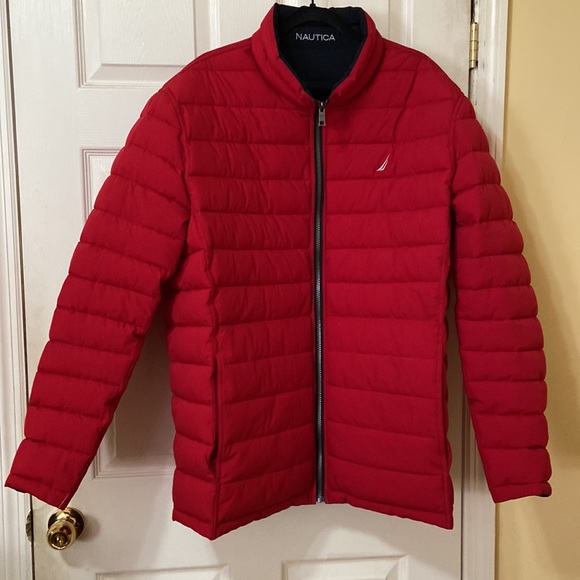 Nautica Reversible Puffer Navy/Red - Picture 7 of 9